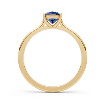 Created BSP Oval 8x6mm Normal 4 Prong Solitaire 8x6 mm Oval Shape Engagement Ring Cathedral Setting