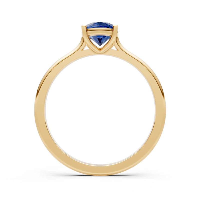 Created BSP Oval 8x6mm Normal 4 Prong Solitaire 8x6 mm Oval Shape Engagement Ring Cathedral Setting