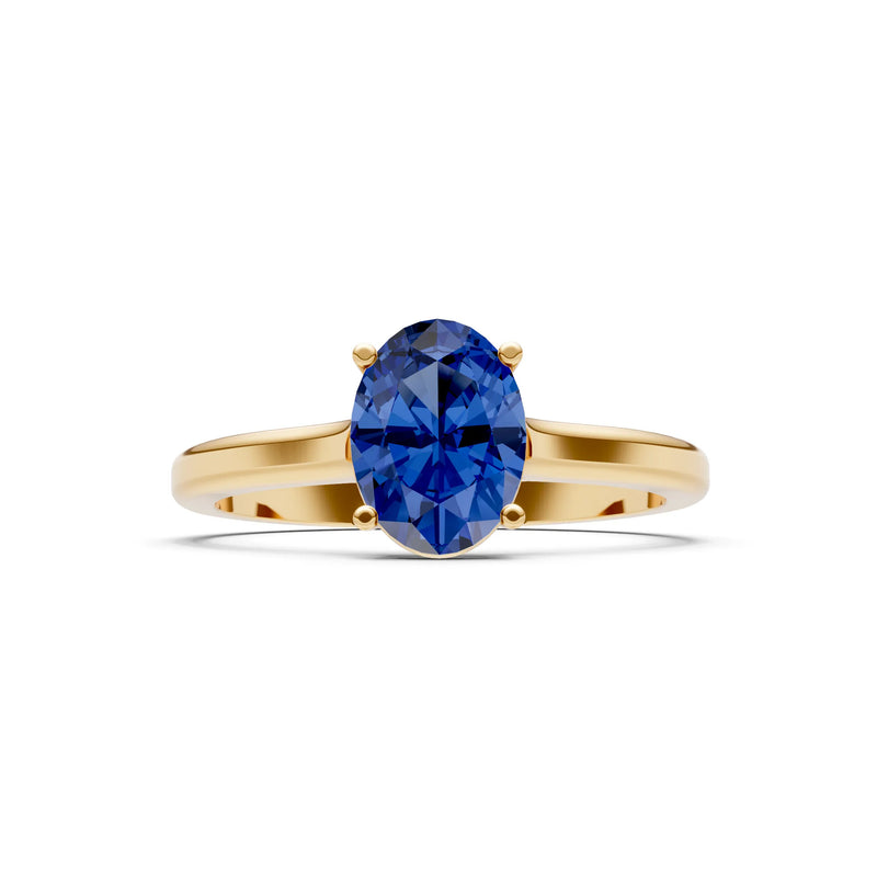 Created BSP Oval 8x6mm Normal 4 Prong Solitaire 8x6 mm Oval Shape Engagement Ring Cathedral Setting