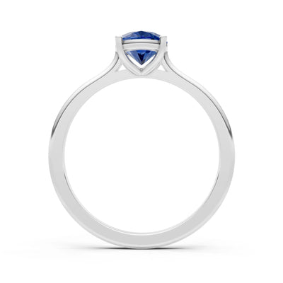 Created BSP Oval 8x6mm Normal 4 Prong Solitaire 8x6 mm Oval Shape Engagement Ring Cathedral Setting