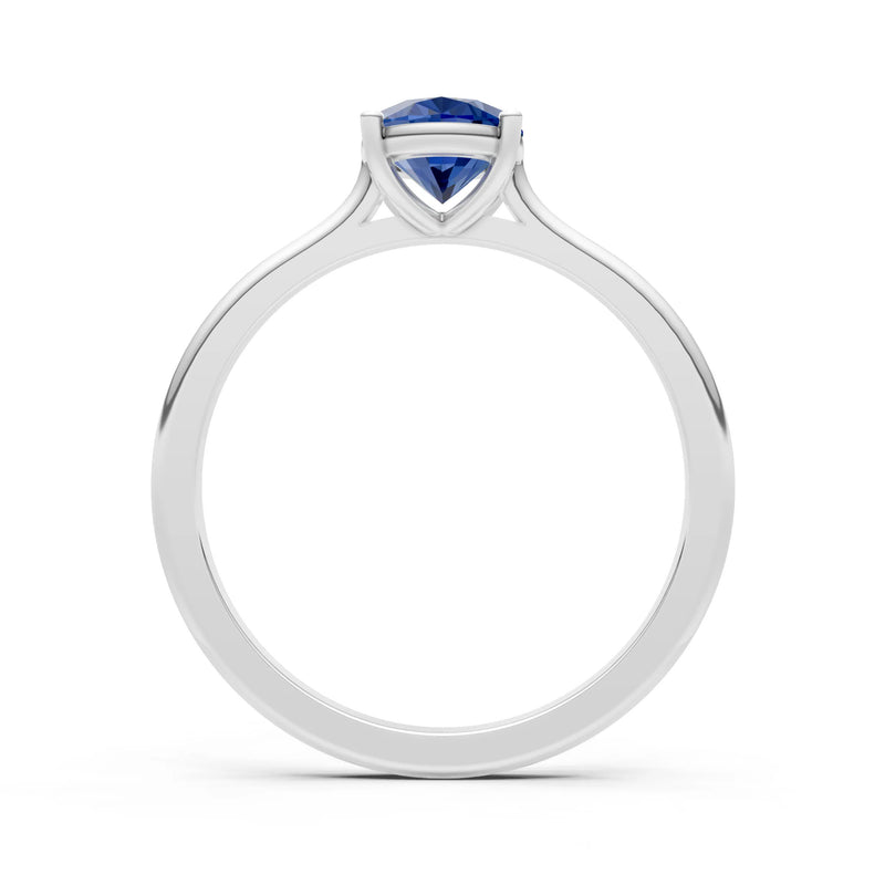 Created BSP Oval 8x6mm Normal 4 Prong Solitaire 8x6 mm Oval Shape Engagement Ring Cathedral Setting