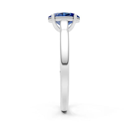 Created BSP Oval 8x6mm Normal 4 Prong Solitaire 8x6 mm Oval Shape Engagement Ring Cathedral Setting