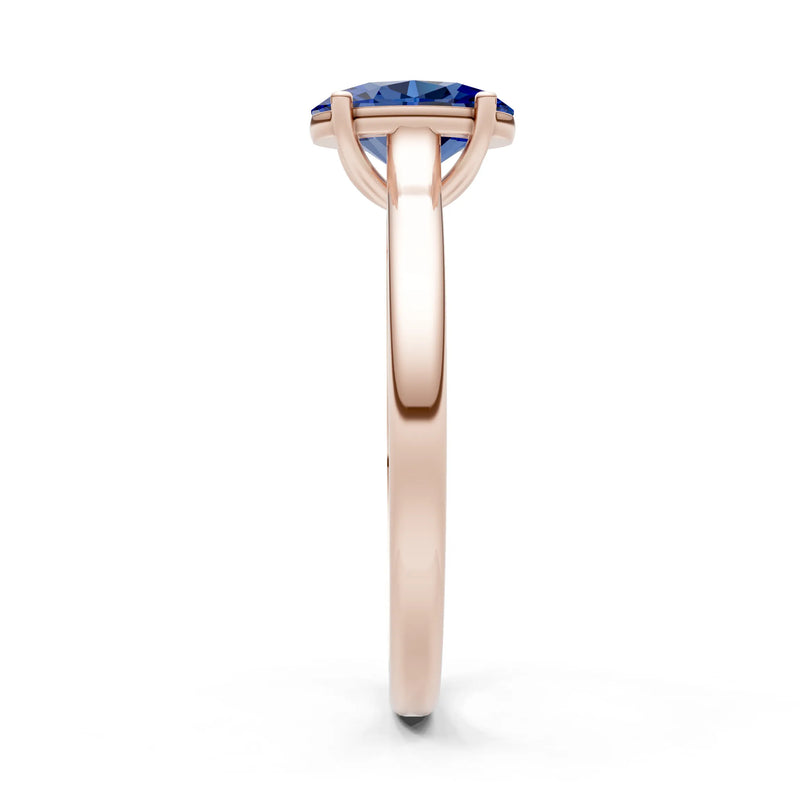 Created BSP Oval 8x6mm Normal 4 Prong Solitaire 8x6 mm Oval Shape Engagement Ring Cathedral Setting