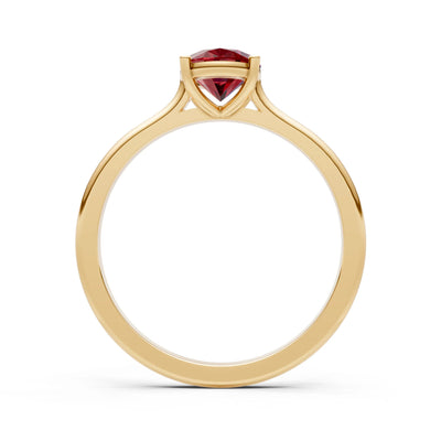 Oval Cut Gold Solitaire Diamond Engagement Ring