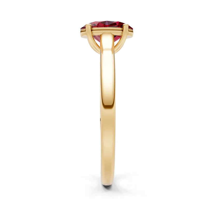 Oval Cut Gold Solitaire Diamond Engagement Ring