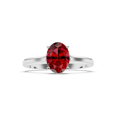 Oval Cut Gold Solitaire Diamond Engagement Ring