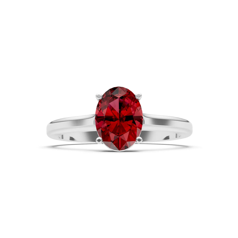 Oval Cut Gold Solitaire Diamond Engagement Ring