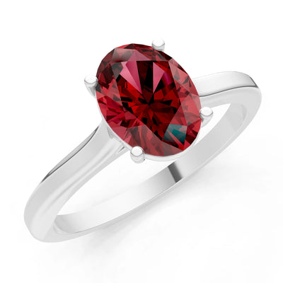Oval Cut Gold Solitaire Diamond Engagement Ring
