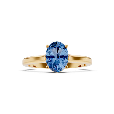 LBT Oval 8x6mm Normal Gold Quality 4 Prong Solitaire 8x6 mm Oval Shape Engagement Ring Cathedral Setting