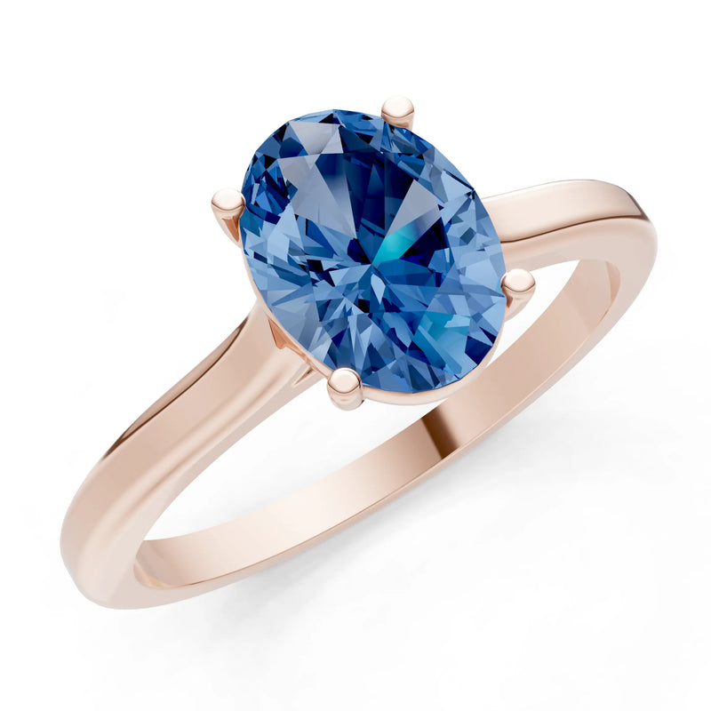 LBT Oval 8x6mm Normal Gold Quality 4 Prong Solitaire 8x6 mm Oval Shape Engagement Ring Cathedral Setting