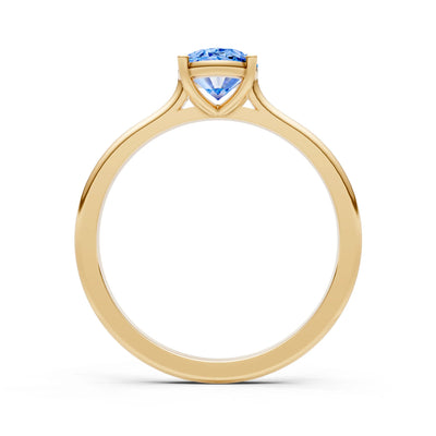 SBT Oval 8x6mm Normal Gold Quality 4 Prong Solitaire 8x6 mm Oval Shape Engagement Ring Cathedral Setting