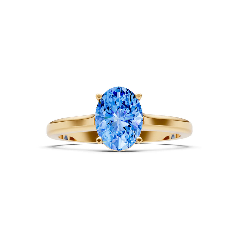 SBT Oval 8x6mm Normal Gold Quality 4 Prong Solitaire 8x6 mm Oval Shape Engagement Ring Cathedral Setting