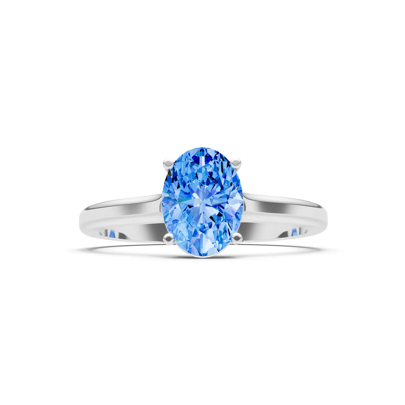 SBT Oval 8x6mm Normal Gold Quality 4 Prong Solitaire 8x6 mm Oval Shape Engagement Ring Cathedral Setting