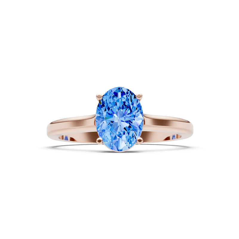 SBT Oval 8x6mm Normal Gold Quality 4 Prong Solitaire 8x6 mm Oval Shape Engagement Ring Cathedral Setting
