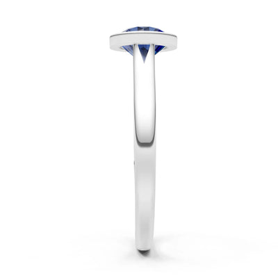 Created BSP Round 6.5mm Normal Round Bezel Set Solitaire Ring