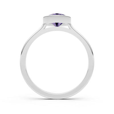 Solid Gold Oval Gemstone Engagement Ring