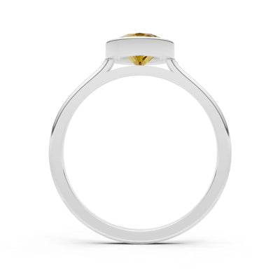 Solid Gold Oval Gemstone Engagement Ring