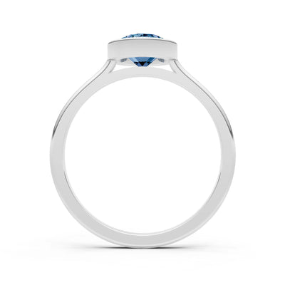 Solid Gold Oval Gemstone Engagement Ring