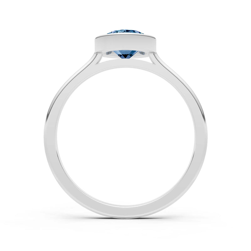 Solid Gold Oval Gemstone Engagement Ring
