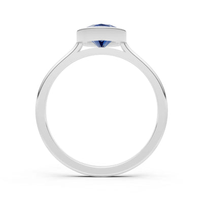 Solid Gold Oval Gemstone Engagement Ring