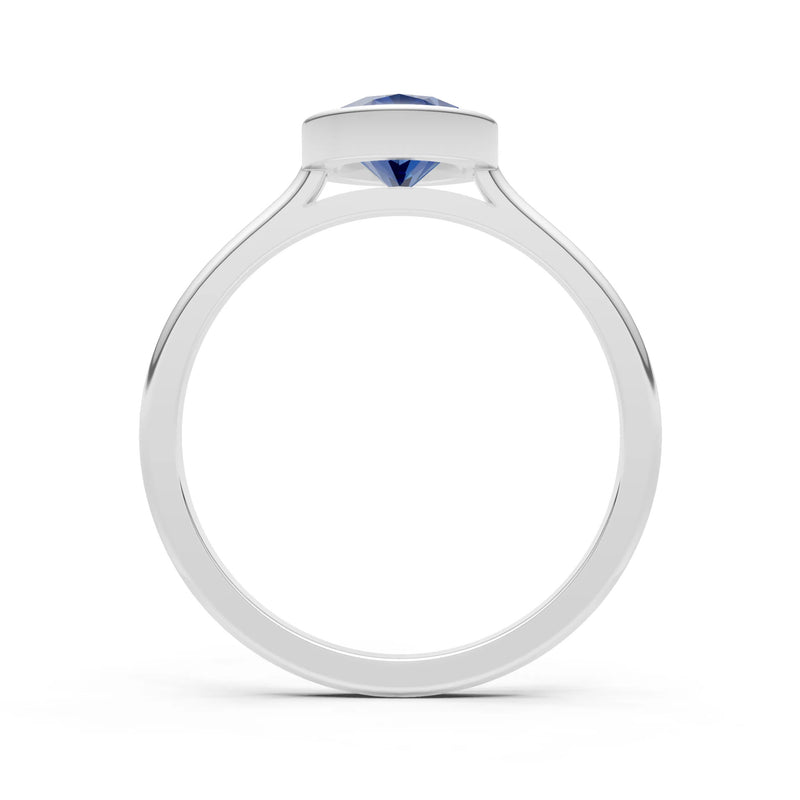 Solid Gold Oval Gemstone Engagement Ring