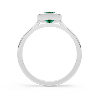Solid Gold Oval Gemstone Engagement Ring