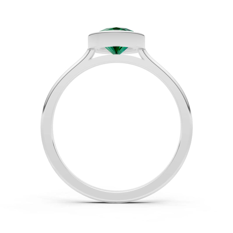 Solid Gold Oval Gemstone Engagement Ring
