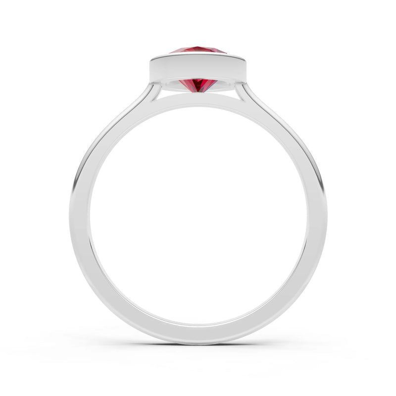 Solid Gold Oval Gemstone Engagement Ring