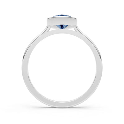 Solid Gold Oval Gemstone Engagement Ring
