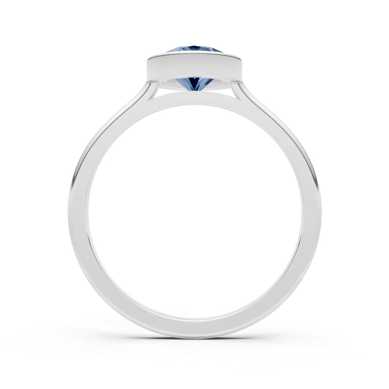 Solid Gold Oval Gemstone Engagement Ring