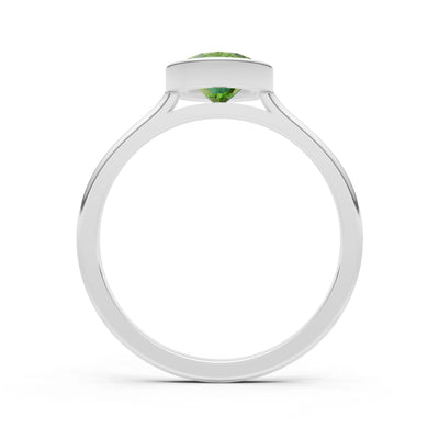 Solid Gold Oval Gemstone Engagement Ring
