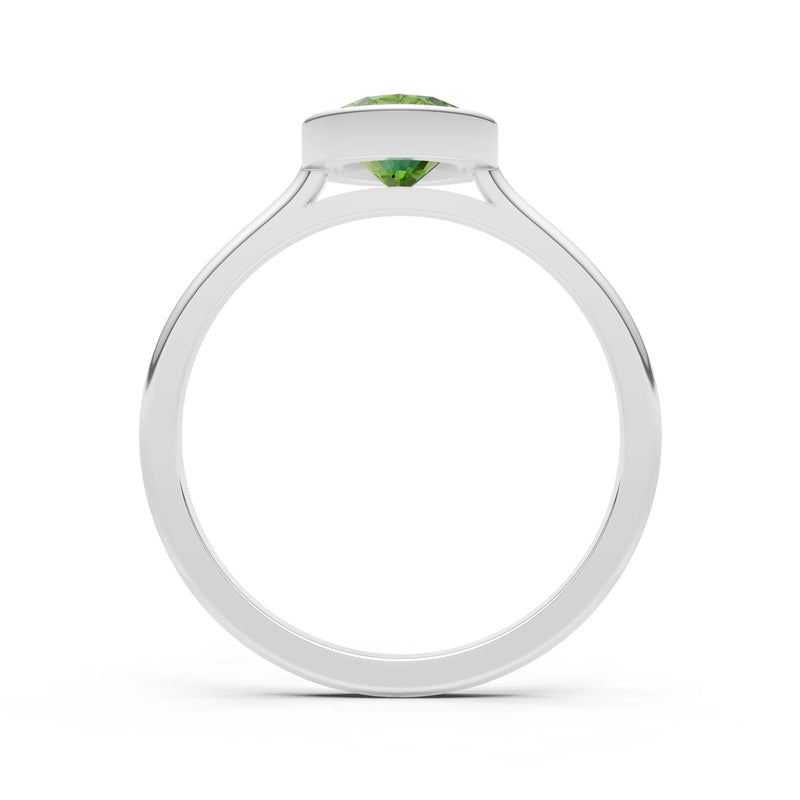 Solid Gold Oval Gemstone Engagement Ring