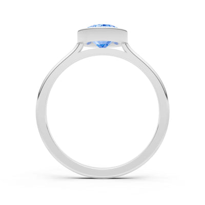 Solid Gold Oval Gemstone Engagement Ring