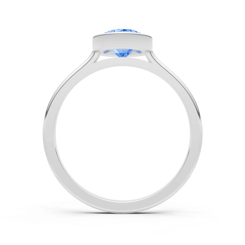 Solid Gold Oval Gemstone Engagement Ring