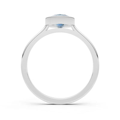 Solid Gold Oval Gemstone Engagement Ring
