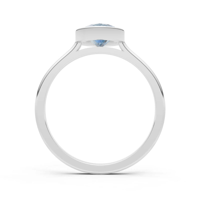 Solid Gold Oval Gemstone Engagement Ring