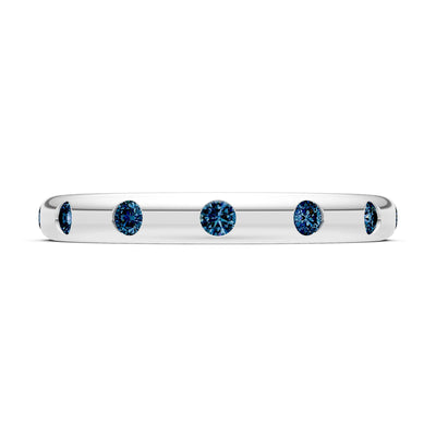 Flush Set Gemstone Wedding Gold Ring