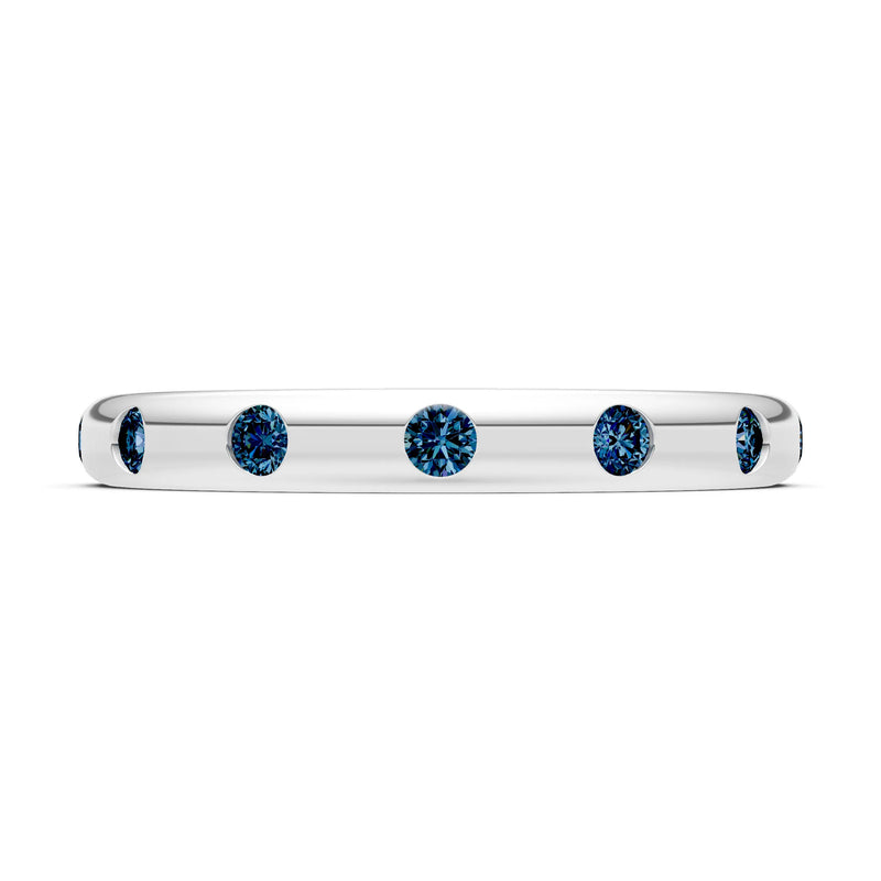 Flush Set Gemstone Wedding Gold Ring