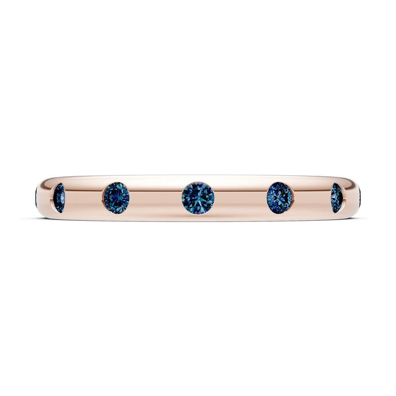 Flush Set Gemstone Wedding Gold Ring
