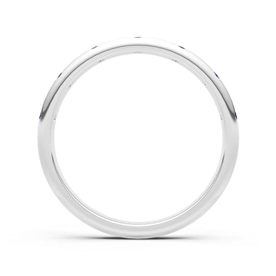 Amethyst Flush Set Stacking Wedding Ring