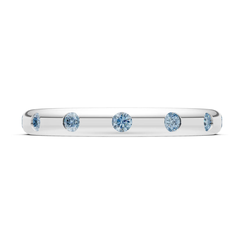 Flush Set Gemstone Wedding Gold Ring