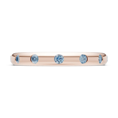 Flush Set Gemstone Wedding Gold Ring