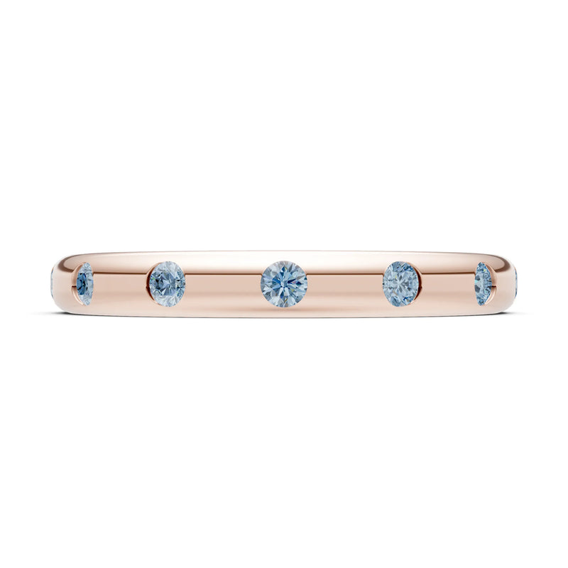 Flush Set Gemstone Wedding Gold Ring