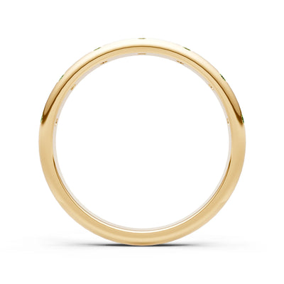 Peridot Flush Set Stacking Wedding Ring