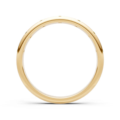 Citrine Flush Set Stacking Wedding Ring