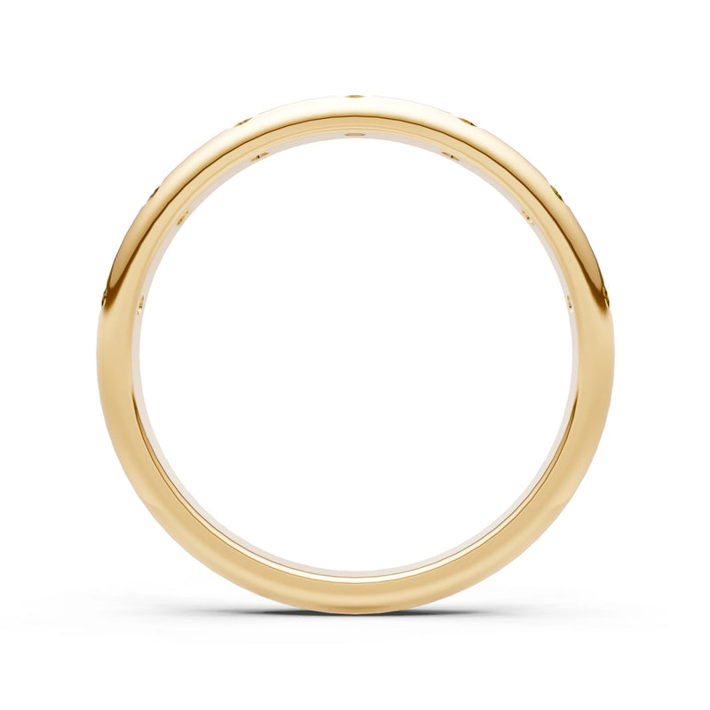 Citrine Flush Set Stacking Wedding Ring