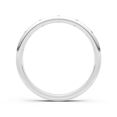 Citrine Flush Set Stacking Wedding Ring