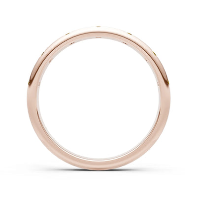 Citrine Flush Set Stacking Wedding Ring