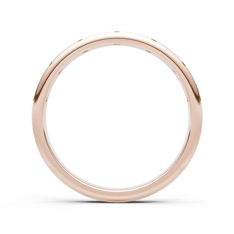 Citrine Flush Set Stacking Wedding Ring