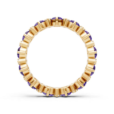 Round Gemstone Full Eternity Band